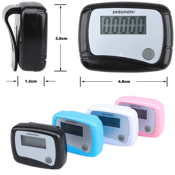 1pc Sveiką Sporto Žingsniamačiai Atsitiktinių Spalvų LCD Pedometer Žingsnis Kalorijų Skaitiklis Pėsčiomis Sporto Pedometer