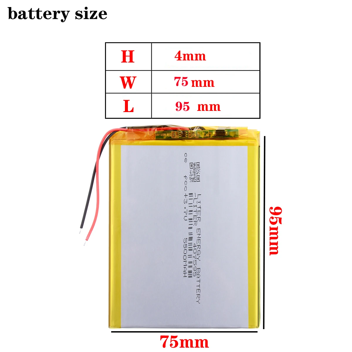 407595 polimero ličio baterija 7,8,9 colių), 3,7 V tablet akumuliatorius 5500 mah kiekvienas brand tablet bendrojo polimero ličio baterija
