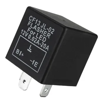 Automobilių 3-pin CF-13 Elektroninių LED 12V Flasher Relay Nustatyti Posūkio Signalo Indikatorių  5