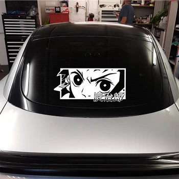 Animacinių filmų Japonų Anime Vinilo Decal Demonas Kovotojas Auto Dekoras Cute Girl Lipdukai Galinio stiklo Dekoras Automobilių Kėbulo Lipdukas  10
