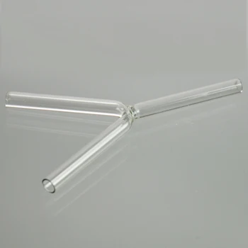 Y Formos Stiklinis Vamzdelis 5-6mm Alkūnė Tee Stiklinis Vamzdelis, Aišku, Vamzdis, Laboratorinis Eksperimentas  10