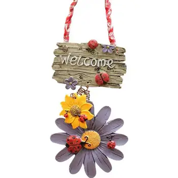 Mažos Durų Kabo Ornamentu Namų Puošybai Sveiki Korteles Pasveikinimo Ženklas Šiltas Sąrašas Pasirašyti Gėlių Sveiki Kortelės Kabinti Medienos Dekoras  5