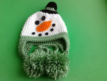nemokamas pristatymas, Puikus Animaciją rankų darbo Nėriniais sniego kepurę , Kūdikis, Kalėdų Skrybėlę ,100% medvilnės sniego kūdikių kepurės kepurės Nuotraukų Prop  5
