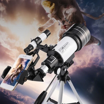 Stargazing Teleskopas Su Trikoju Nešiojamų Ir Patogu, Pradedančiųjų Ir Mėgėjų Astronomai Juoda balta  5