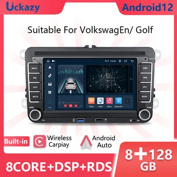 Belaidžio Carplay Android 12 AutoRadio VW Amarok POLO GOLF 5 6 PASSAT B6 B7 CCJETTA TIGUAN TOURAN SHARAN SCIROCCO CADDY Sėdynės  10