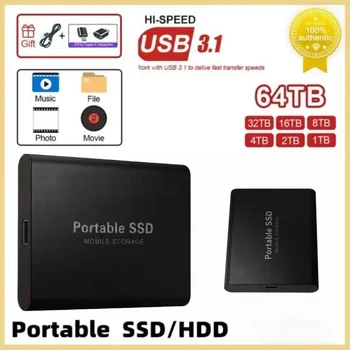 Nešiojamas Diskas 2TB SSD 4TB Išorinio Kietojo Disko M. 2 USB 3.1 Didelės Spartos Ssd Išorinis Kietasis Diskas laptop PS5 PS4 SSD  10