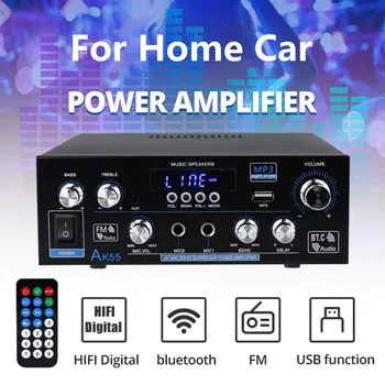 AK55 900W Bluetooth Skaitmeniniai Stiprintuvai 2 Kanalo HiFi Stereo Garso stiprintuvą, Namų, Automobilių, Karaoke FM USB AMP Su Nuotolinio Valdymo  10