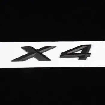 X4 Sidabro juoda ABS Auto Automobilio Emblema Galiniai Ženklelis Lipdukas Priedai ?BMW X 4 Laiške Kamieno Emblema Galiniai Ženklelis, lipdukas, Decal  10