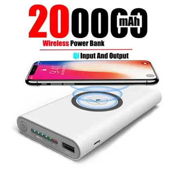 200000mAh Galia Banko dvipusis Belaidis Greito Įkrovimo Powerbank Nešiojamų Įkroviklio Tipo C Išorinę Bateriją, Skirta IPhone 15 14 