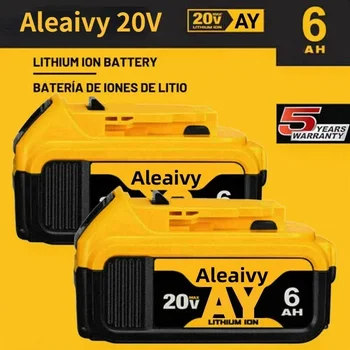 Aleaivy Naujas 18V 20 Voltų Max 3.0/8.0 AH Ličio Baterija, DeWalt DCB206 DCB205 DCB200 DCB203 Galios Įrankis Bateriją  5