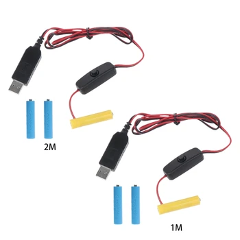 USB Maitinimo Laidą Įdėkite AAA tipo Baterijos Elektros Žaislas Laikrodis LED  0