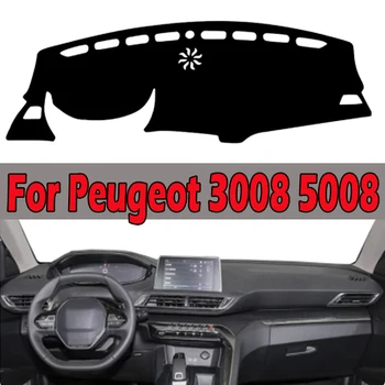 Automobilių Vidinis prietaisų Skydelio Dangtelis Peugeot 3008 5008 2017 - 2020 Auto Brūkšnys Kilimėlis Kilimų Saulės pavėsyje Dashmat Kilimas Pagalvėlė 2018 2019  5
