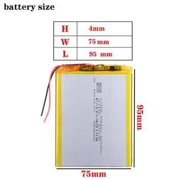 407595 polimero ličio baterija 7,8,9 colių), 3,7 V tablet akumuliatorius 5500 mah kiekvienas brand tablet bendrojo polimero ličio baterija  5