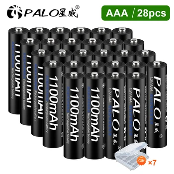 PALO 24-36PCS 1.2 V AAA NIMH Įkraunamos Baterijos AAA 3A HR3 NI-MH Baterijos Žemas Savęs Išleidimo AAA Elementų Nuotolinio Valdymo Žaislas  5