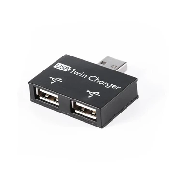 USB 2.0 Male su Twin Moterų Įkroviklis Dual 2 Port USB Dc 5V Įkrovimo Splitter Hub Adapteris Keitiklis Jungtis  3