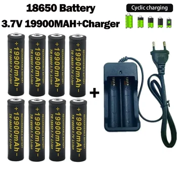 18650Rechargeable Baterija 2023NewBest parduodamas 3.7V19900mAh+Įkroviklio Talpa Li-ionBattery ForScrewdriver Nuotolinio Valdymo  5