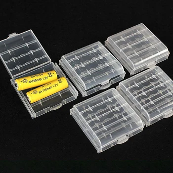2 4 8 Slots AA AAA Baterijos Laikymo Dėžutė Kieto Plastiko Atveju Padengti Turėtojas Apsaugoti Atveju Su Įrašų AA, AAA tipo Baterijos Laikymo Dėžutė  5