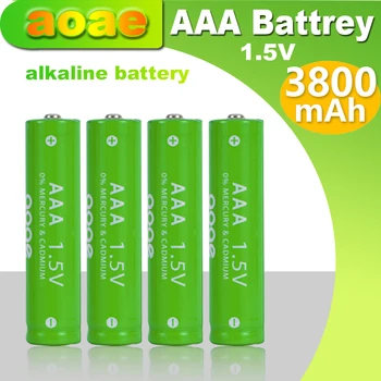 3800mAh Įkraunamos AAA Baterijos 1,5 V Ni-MH šarmingumas Baterija laikrodžiai, pelės, kompiuterių, žaislai ir kt aaa Baterija+Nemokamas pristatymas  5