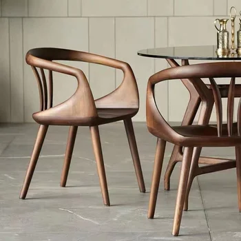 (Aurora) medžio masyvo Šiaurės restoranas arbatos kėdės, Modernaus minimalistinio fotelis studijų dizainerio fotelis  10