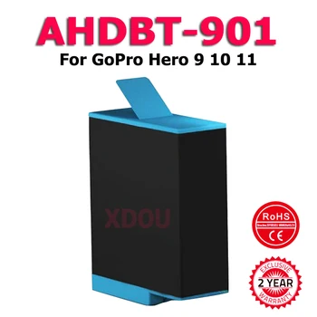 XDOU AHDBT-901 Baterijos Priedai 3 Būdai, LED Šviesos, Greitai, Baterija, Įkroviklis Eiti Pro 9 10 11 Black Veiksmo Kameros  10