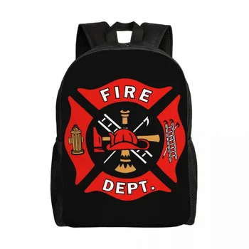 Gaisrininkų Departamento Logotipas, Kuprinės, Moterims, Vyrams, Vandeniui College School Gaisrininkas Priešgaisrinės Gelbėjimo Maišelį Spausdinti Bookbags  10
