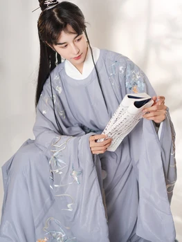2023 Kiniška Stiliaus, Siuvinėtų Ming Apvalios Kaklo Skraiste Vyrų Hanfu Moterų Apvalios Kaklo Skraiste Hanfu Drabužiai Kostiumas  10