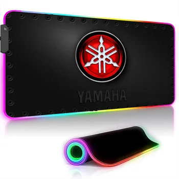 Y-Yamahas Logotipą, Automobilių RGB Žaidimas Didelis Kilimėlis PC Ne Slydimo LED Klaviatūra, Žaidimų Pelės Mygtukai Kompiuterio 