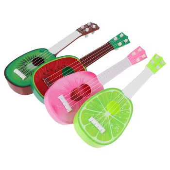 4 VNT. Mini Gitara Vaikai Plaything Ukulėle, Žaislų, Vaisių Modeliavimas Plastiko Vaikus Mergina Bamblys  5