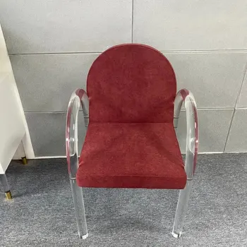 Y-32 Y-33 Makiažo kėdė odininkas išmatose Skaidrus akrilo kėdė atsitiktinis paprasta modernios šviesos prabangus valgomasis kėdė  10