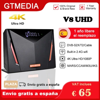 GTMEDIA V8 UHD Palydovinės TV Imtuvas 4K Ultra HD DVB-S/S2/S2X+T/T2/Kabelinė H. 265 2.4 G WIFI OSCAM Paramos Mars/M3U/CCAM/IKS Dekoderis  10