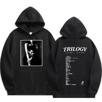 The Weeknd Trilogy Muzikos Albumo Grafikos Hoodie Vyrai Moterys Derliaus Hip-Hop ' Negabaritinių Marškinėlius Atsitiktinis Punk Hoodies Streetwear  5